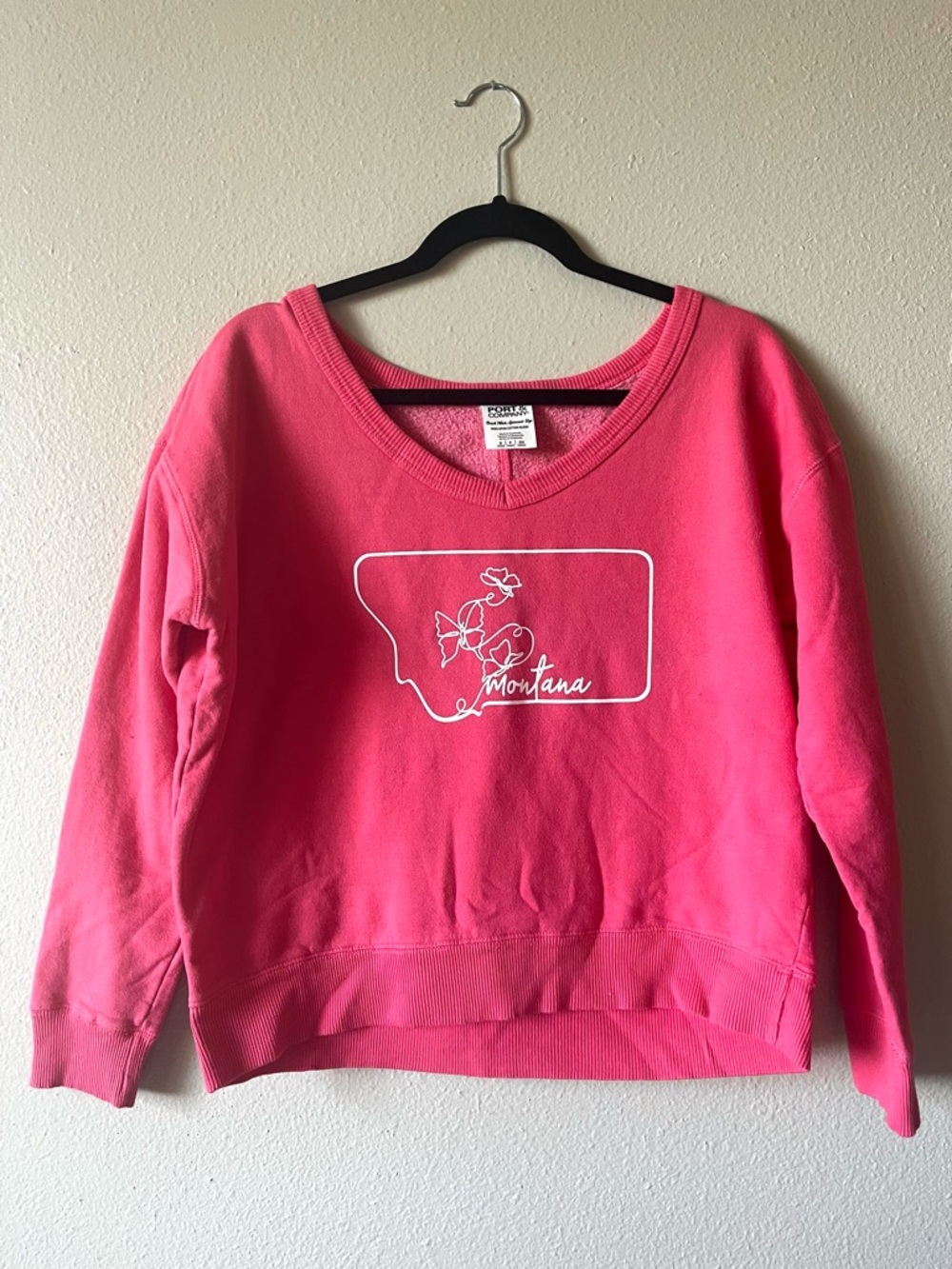 Hot Pink Montana Graphic Sweatshirt